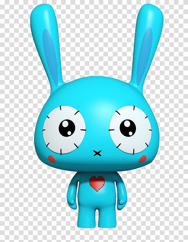 Rabbit Blue Poster, Blue bunny doll transparent background PNG clipart