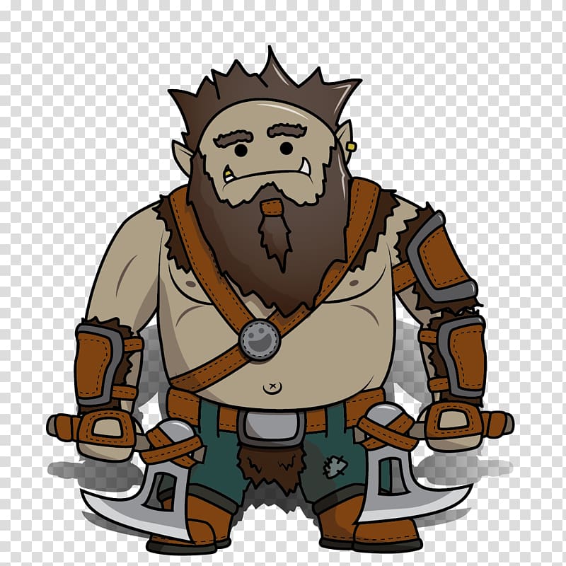 Happy Idiots Bear Illustration Character, barbarian coc transparent background PNG clipart