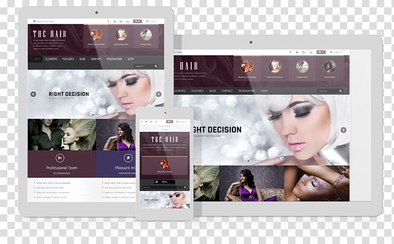 Web page Web design, beauty salons element transparent background PNG clipart