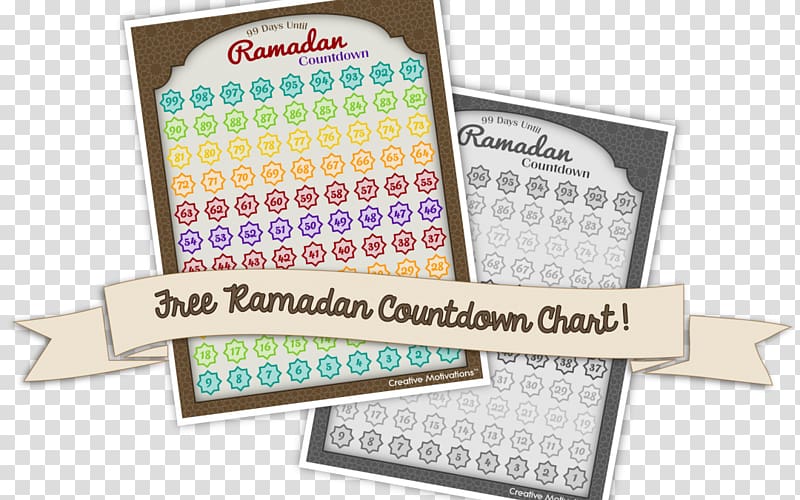 Ramadan Countdown Muslim Islam Eid al-Fitr, countdown calendar transparent background PNG clipart