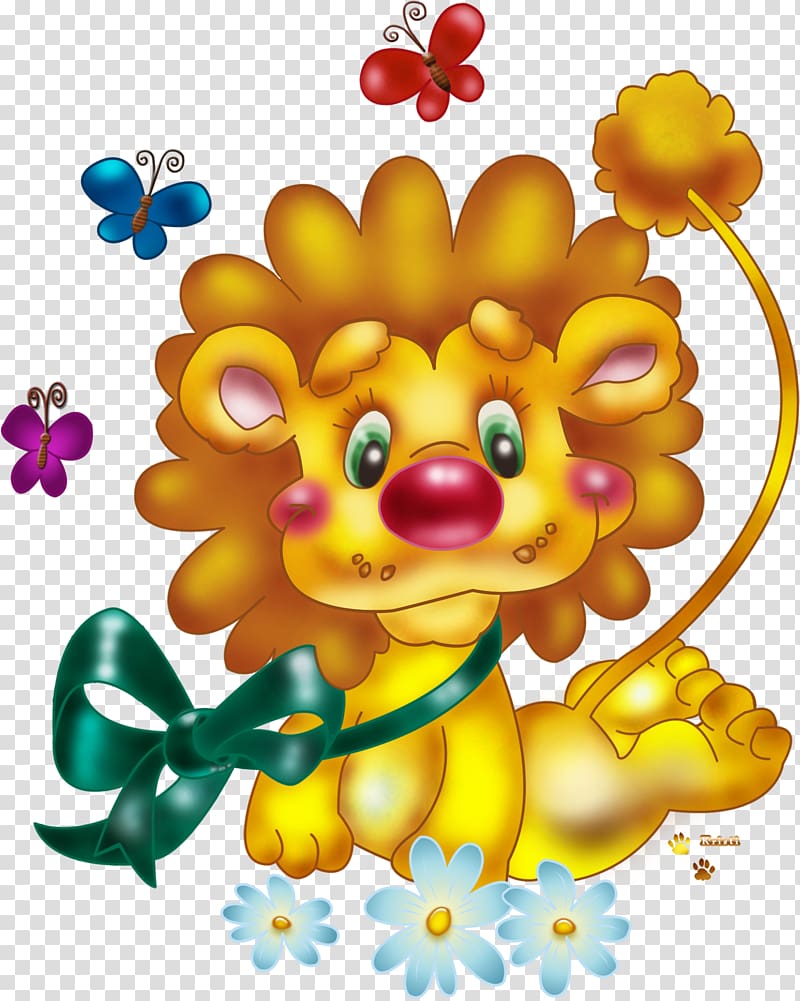 Cartoon Drawing , Cute little lion transparent background PNG clipart