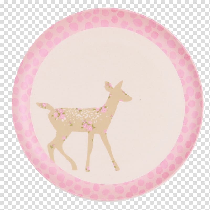 Reindeer Antler Plate Pink M Tableware, Bamboo Plate transparent background PNG clipart