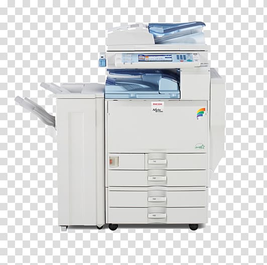 Ricoh Aficio SP C440DN colour laser printer LAN Duplex copier Multi-function printer, printer transparent background PNG clipart
