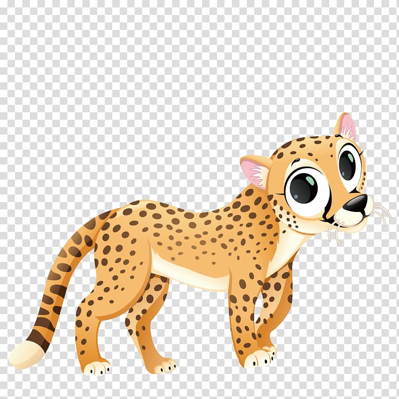 Cartoon Fauna of Africa , Lovely Leopard transparent background PNG clipart
