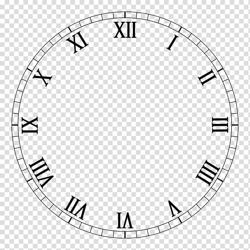 Clock face Roman numerals Digital clock Movement, roman numerals transparent background PNG clipart