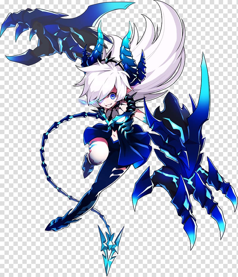 Elsword Demon Anime Character Art, trouble transparent background PNG clipart