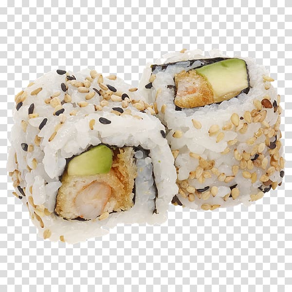 California roll Japanese Cuisine Sushi Makizushi Gimbap, sushi roll transparent background PNG clipart