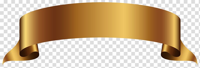 Banner , Golden Banner , brown ribbon decor transparent background PNG clipart