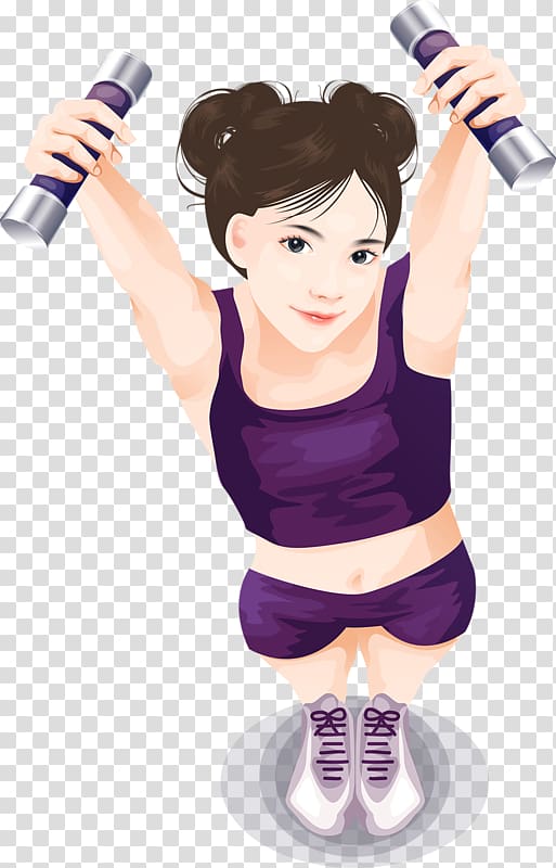 Euclidean Sport space Illustration, Fitness woman transparent background PNG clipart