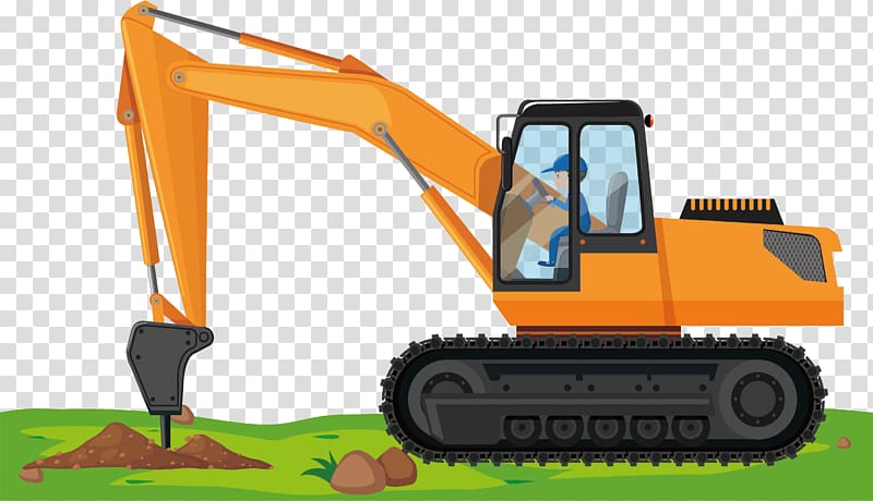 Heavy equipment Architectural engineering Vehicle Excavator, excavator transparent background PNG clipart
