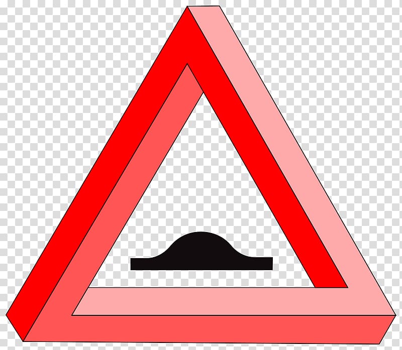 Paradox Humour Penrose triangle , hump bridge sign transparent background PNG clipart