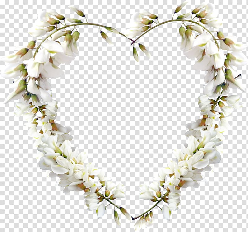 Hearts and Flowers Border Frames , pearls transparent background PNG clipart