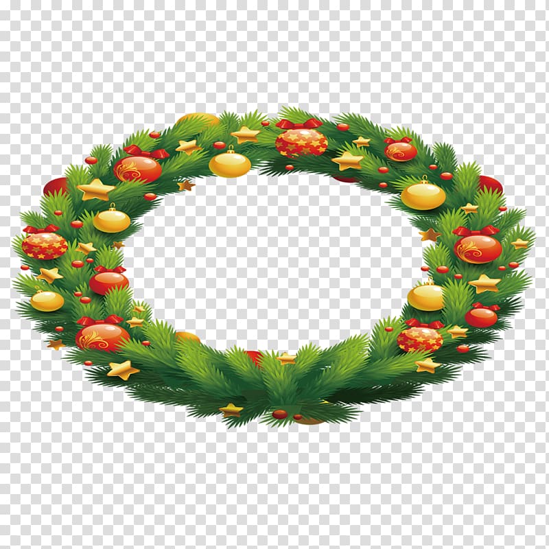 Santa Claus Wreath Christmas tree, Creative Christmas transparent background PNG clipart