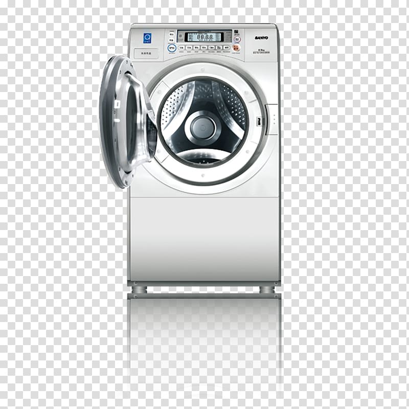 Advertising Washing machine Home appliance Poster Sanyo, Drum washing machine transparent background PNG clipart