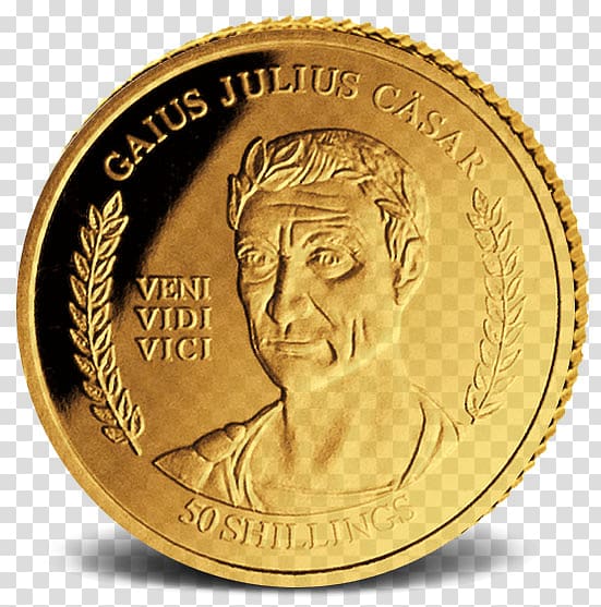 Gold coin Gold coin Year of the Three Emperors Silver, julius caesar transparent background PNG clipart