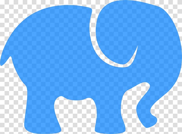 Silhouette Asian elephant , Blue Elephant transparent background PNG clipart