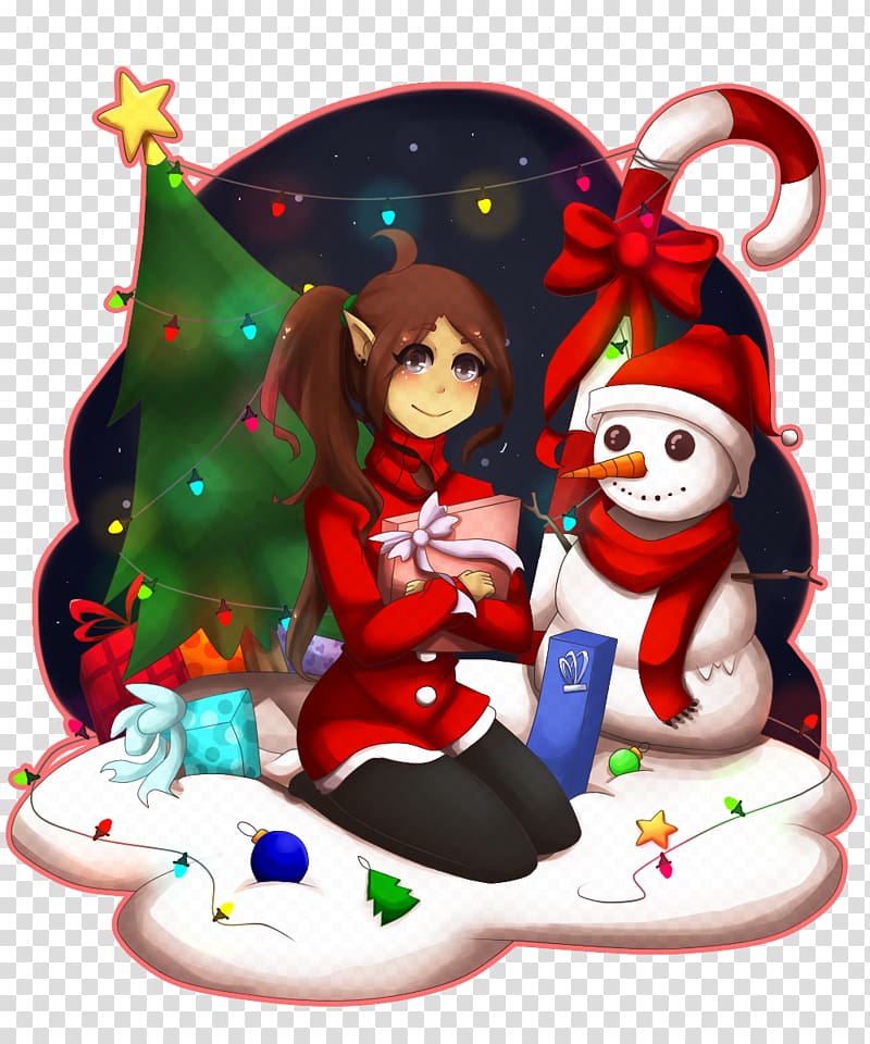 Christmas ornament Cartoon Character, Secret Santa transparent background PNG clipart