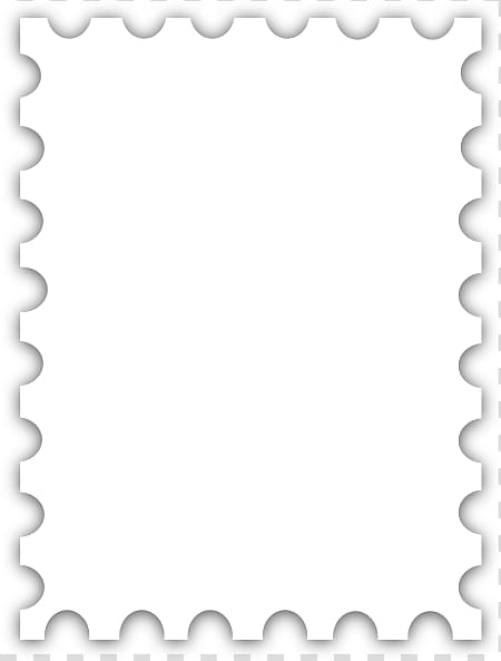 Empty postal stamp template with shadow. Blank postage stamp for