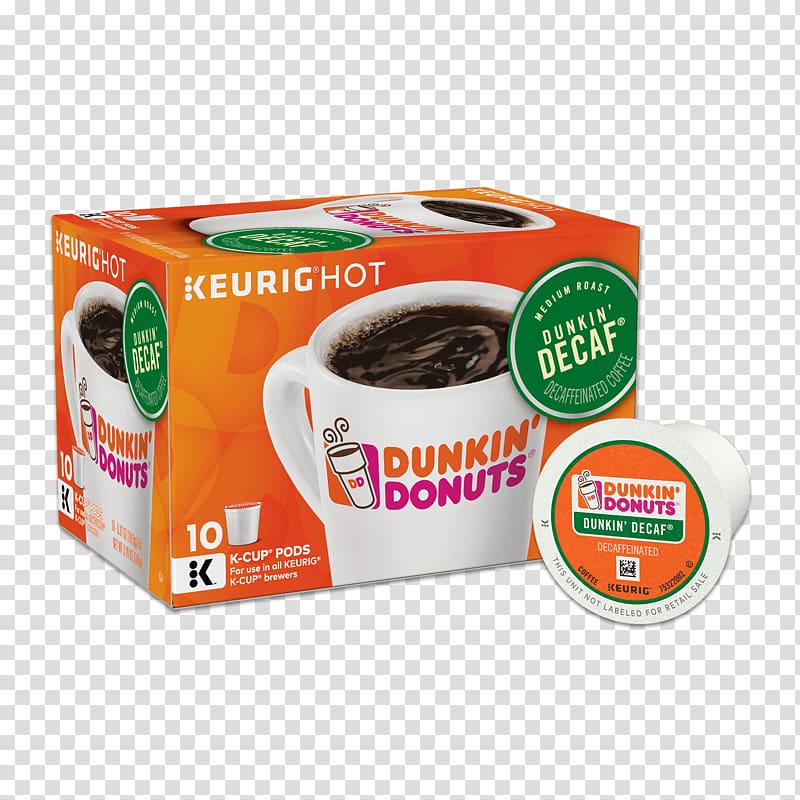 Coffee Dunkin\' Donuts Decaffeination Keurig, Coffee transparent background PNG clipart