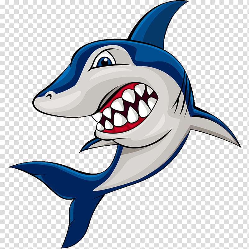 Great white shark Cartoon , Cartoon shark transparent background PNG clipart