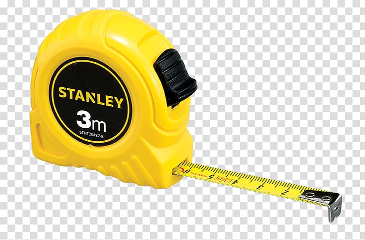 Tape Measures Stanley Hand Tools Black & Decker, Antirustresistant transparent background PNG clipart