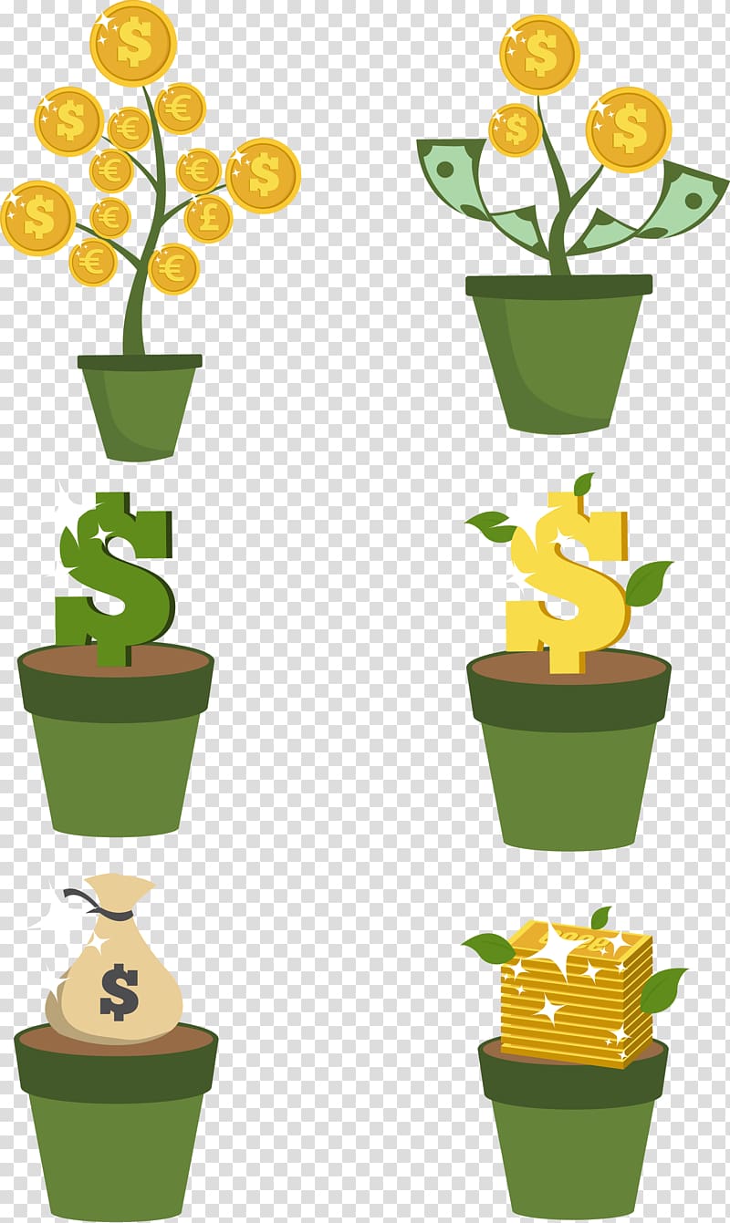 Investment Gold coin Icon, Planting picking gold coins transparent background PNG clipart