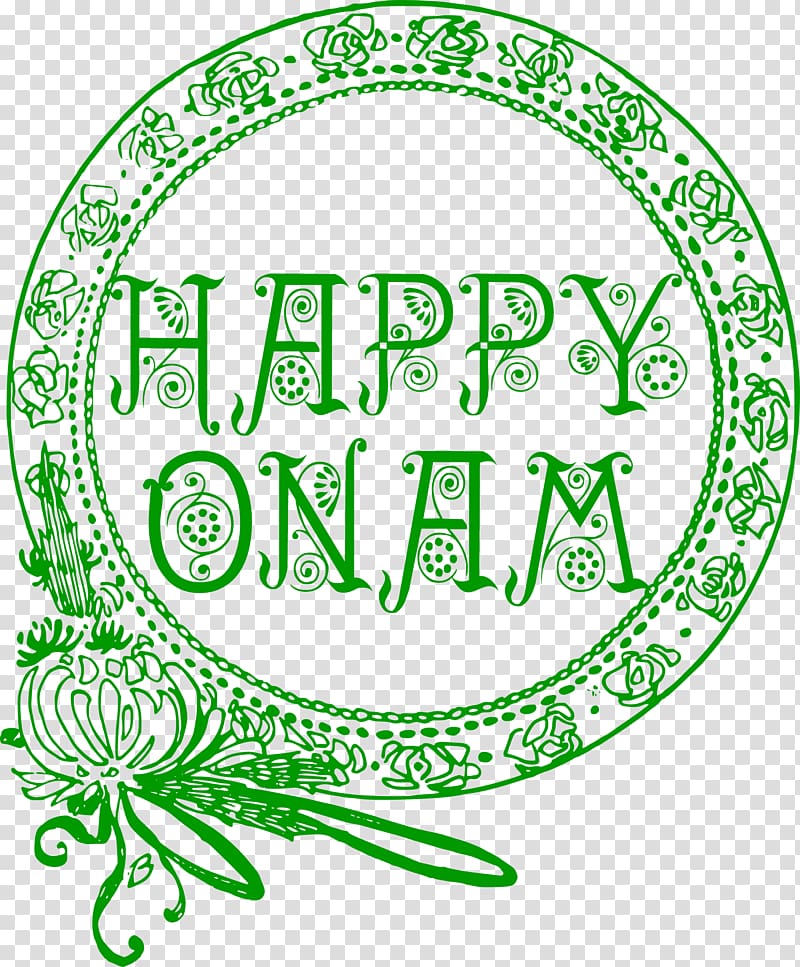 Green happy onam green ., others transparent background PNG clipart