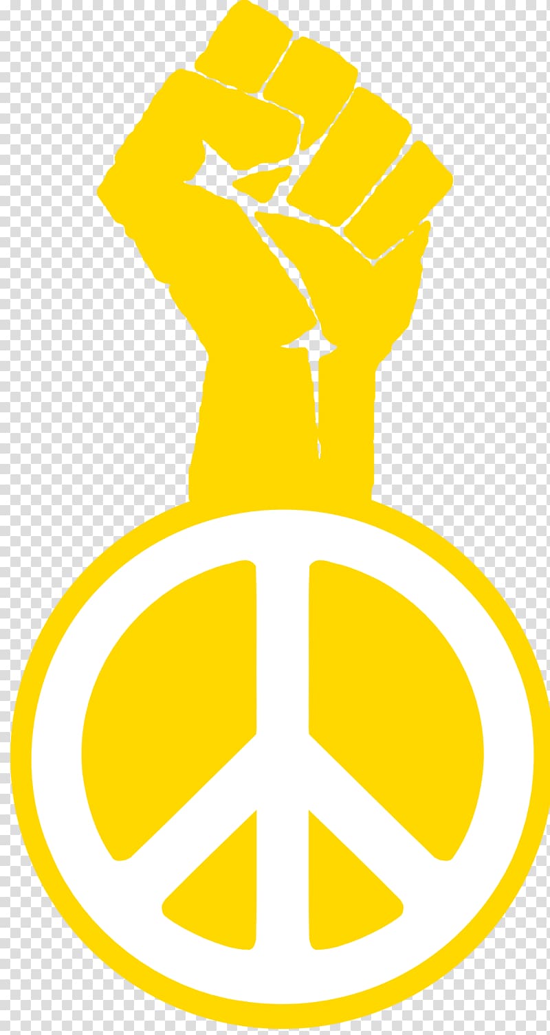 Raised fist Peace symbols , peace symbol transparent background PNG clipart