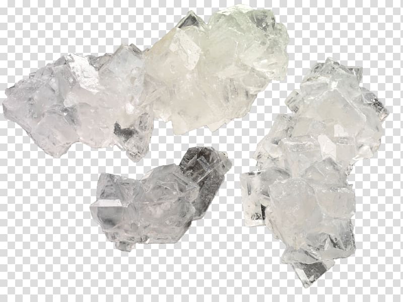 Rock candy Crystal Sugar candy, white sugar transparent background PNG clipart