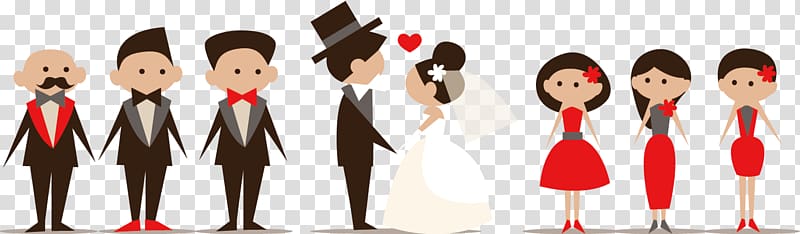 bride and groom , Wedding invitation Bridegroom Cartoon, Wedding villain transparent background PNG clipart