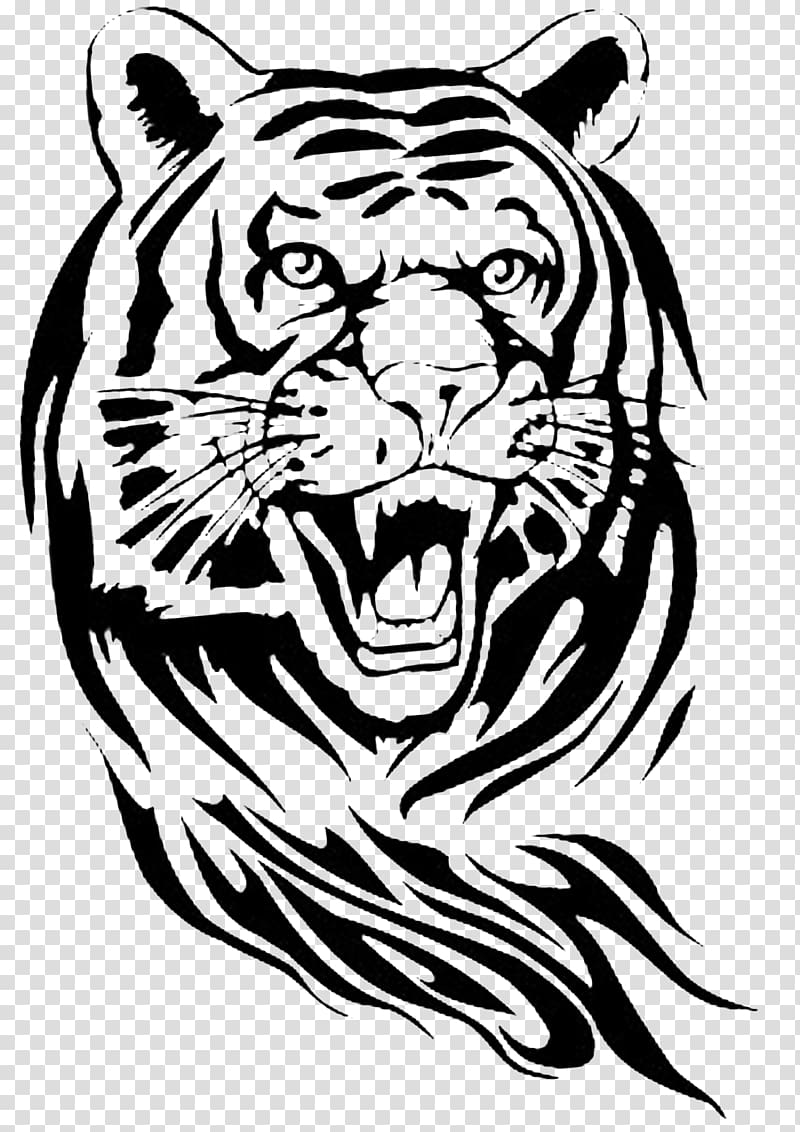 Tiger Car Decal Bumper sticker, tiger transparent background PNG clipart