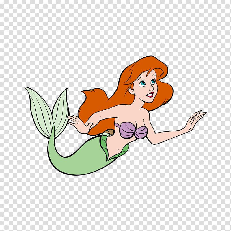 Ariel Disney Princess Sticker The Walt Disney Company, Cartoon mermaid transparent background PNG clipart