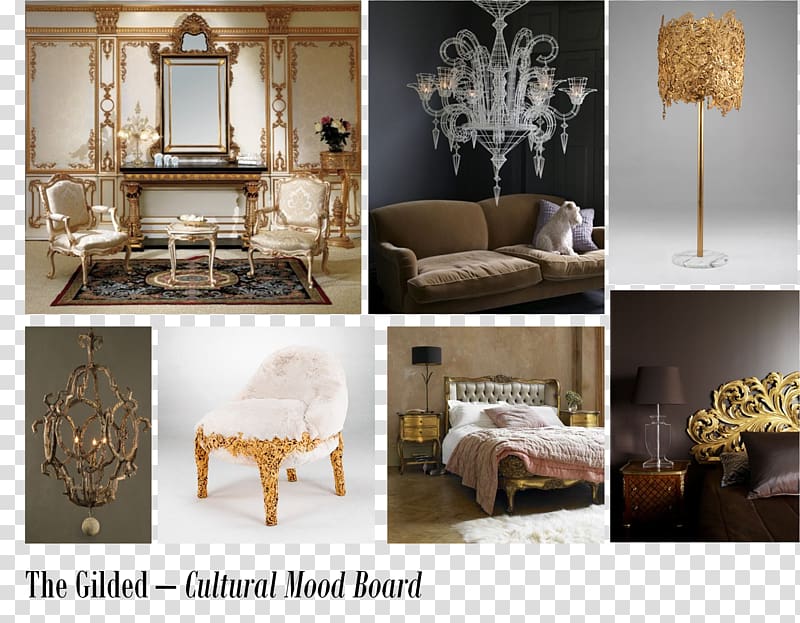 Mood board Interior Design Services Baroque architecture Living room, design transparent background PNG clipart