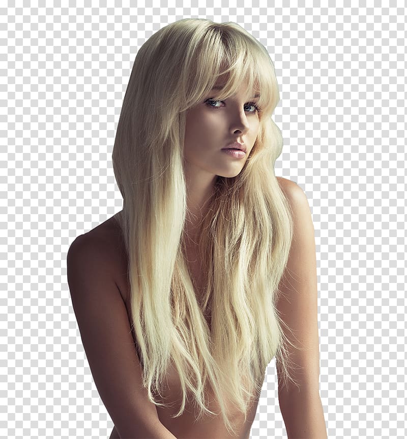 Bangs Hairstyle Blond Bob cut, hot girl transparent background PNG clipart