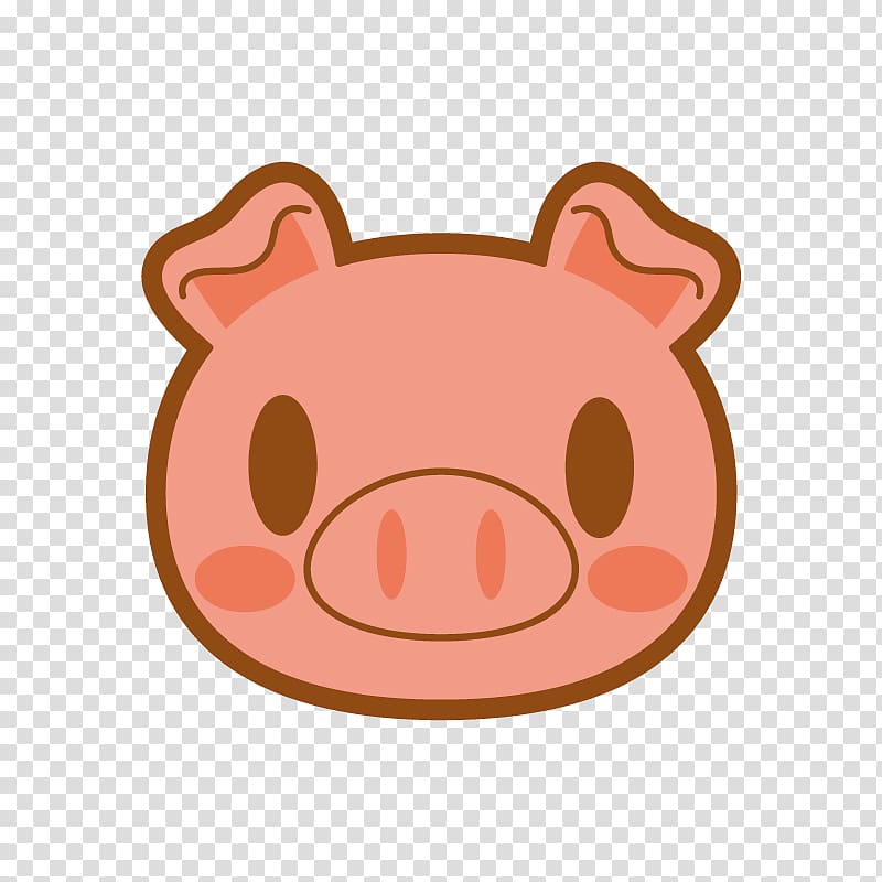 Pig Snout Pink M , fat pig transparent background PNG clipart