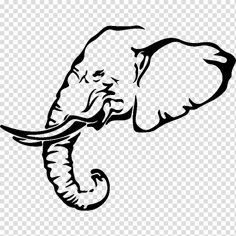 African elephant Drawing Elephantidae, elephant Mandala transparent background PNG clipart