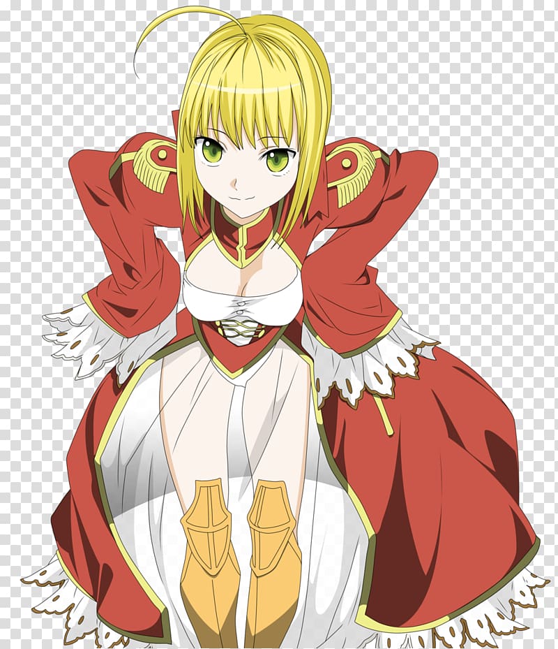 Fate/stay night Fate/Extra Saber Fate/Grand Order Fate/Extella: The Umbral Star, traditional red eaves transparent background PNG clipart