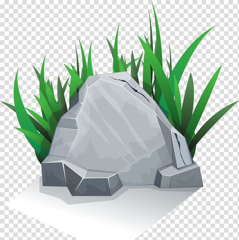 gray rock and grass , Rock , Landscape stone transparent background PNG clipart