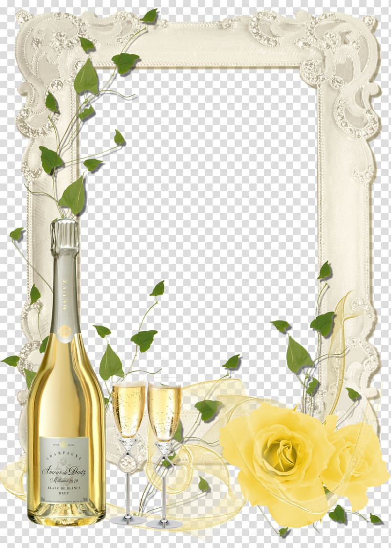 Champagne Rosé Frames Cider , Forgetmenot transparent background PNG clipart