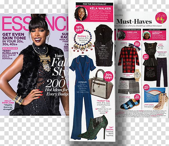Fashion Magazine Essence Page layout Beauty, shaddow transparent background PNG clipart