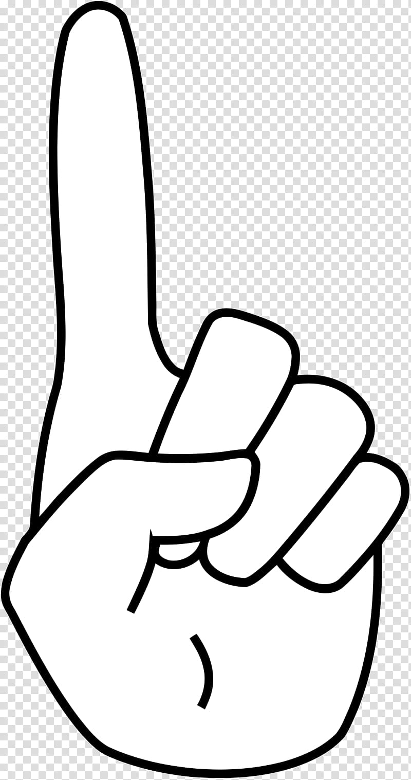 1 finger clipart