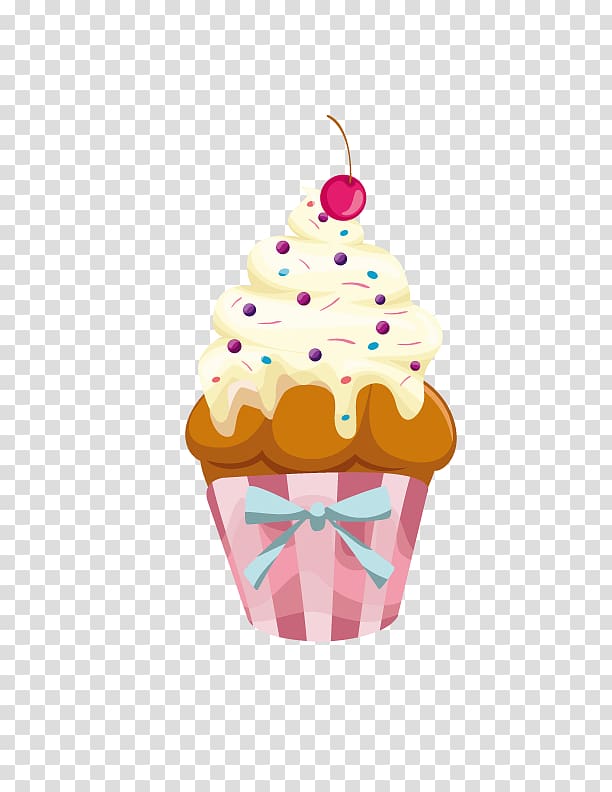 Birthday cake Cupcake Happy Birthday to You Wish, Cherry cream chocolate ice cream transparent background PNG clipart