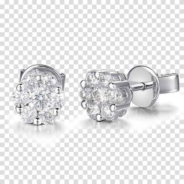 Earring Silver Body Jewellery Cufflink, Original Imported transparent background PNG clipart