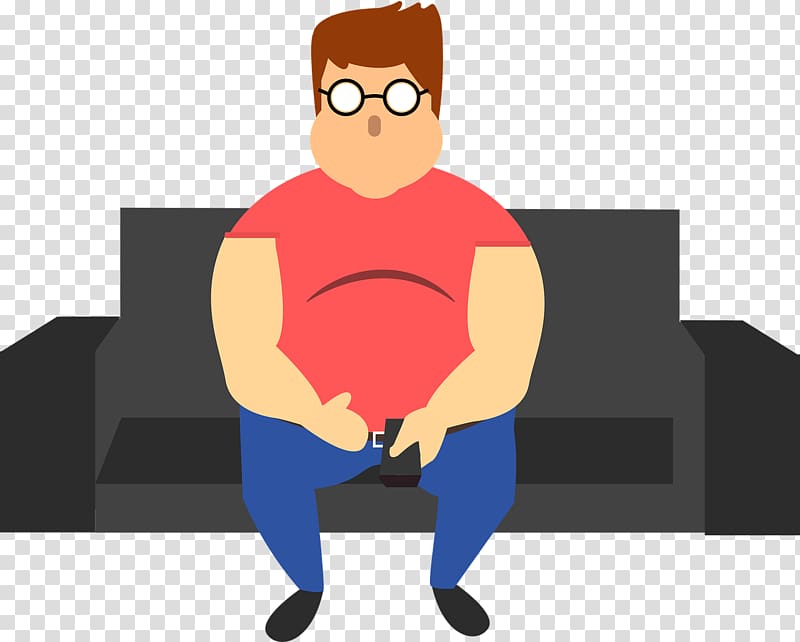 Sedentary lifestyle Obesity Health Overweight, sitting man transparent background PNG clipart