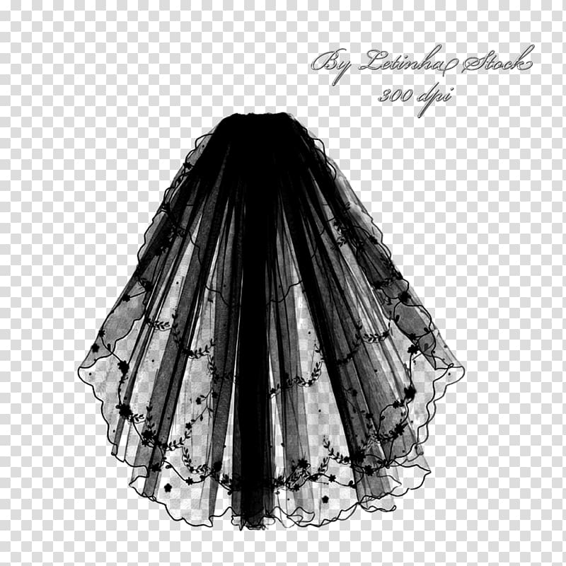 black lace veil, Veil Dress Skirt Lace Evening gown, gothic transparent background PNG clipart