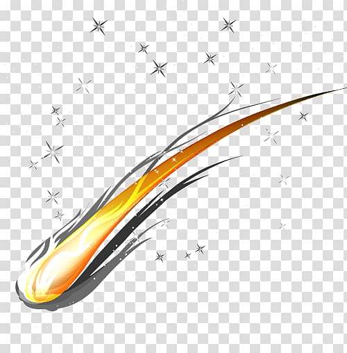 Light meteor Yellow, Cool flame meteor transparent background PNG clipart