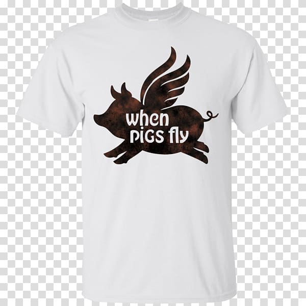 T-shirt The Who Rock 'n' Roll High School Sleeve, Pig flying transparent background PNG clipart