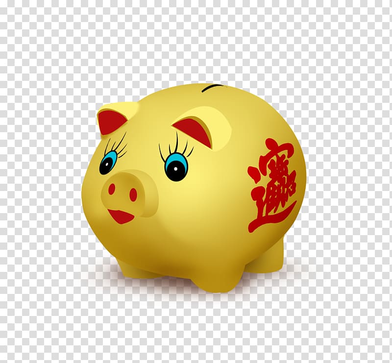 Domestic pig Piggy bank Saving Money, Cartoon piggy banks transparent background PNG clipart
