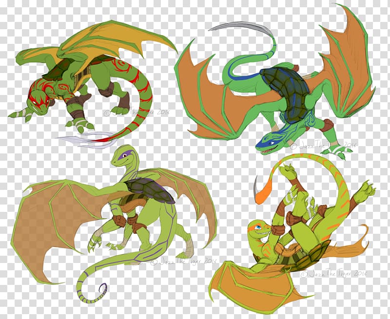 Raphael Leonardo Donatello Michelangelo Hamato Yoshi, dragon totem transparent background PNG clipart