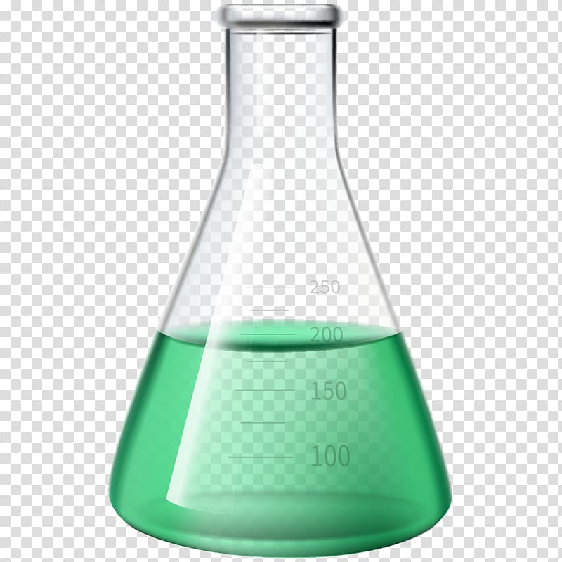 clear glass bottle illustration, Laboratory flask Liquid Test tube, Measuring glass transparent background PNG clipart